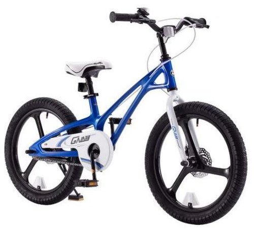 Bicicleta copii royalbaby g1801c galaxy, roti 18inch, cadru magneziu, frana pe disc (albastru/alb)