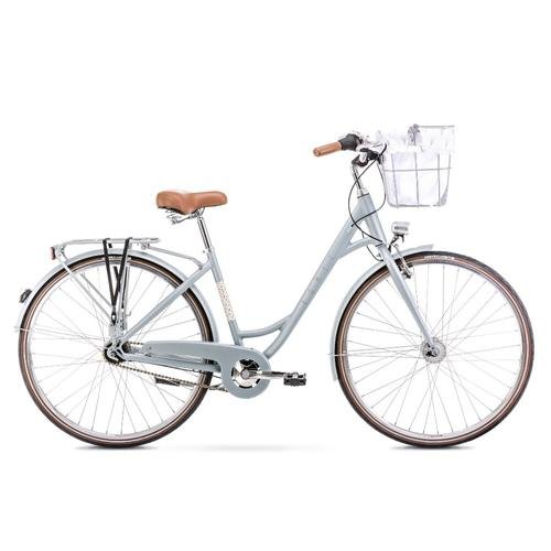 Bicicleta de oras pentru femei romet pop art 28 lux gri 2022 marime m
