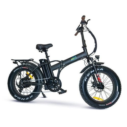 Bicicleta electrica e-twow ge fat bike v2 clasic, autonomie 50km, viteza maxima 25 km/h, motor 250w, roti 20inch, cauciuc offroad, far led, port usb, baterie lg (negru)