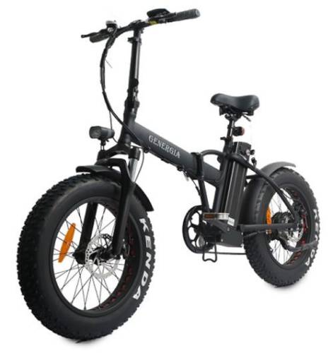Bicicleta electrica lvneng ln20m04, viteza maxima 25 km, autonomie 70 km, motor 350 w (negru)