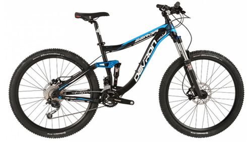 Bicicleta mtb devron erga fs6.7, roti 27.5inch, cadru l 470mm, frana pe disc hidraulica (negru/albastru)
