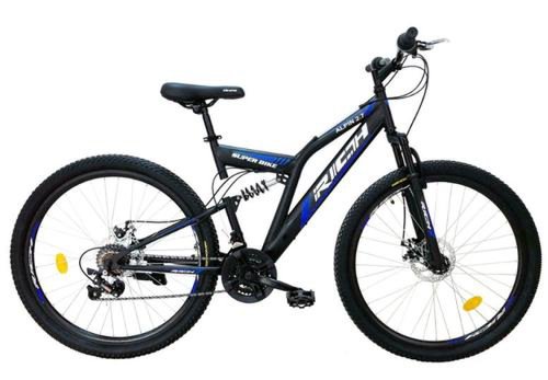 Bicicleta mtb-fs rich r2750d, roti 27.5inch, 18 viteze, cadru 18inch, frane pe disc (negru/albastru)