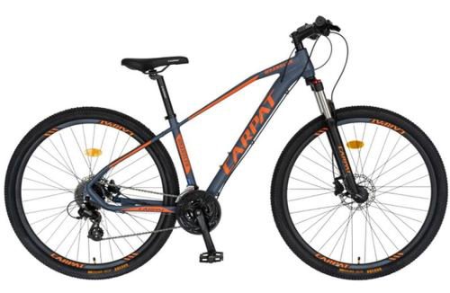 Bicicleta mtb-ht carpat c2979h, roti 29inch, 24 viteze, cadru aluminiu, frane hidraulice (negru/portocaliu)