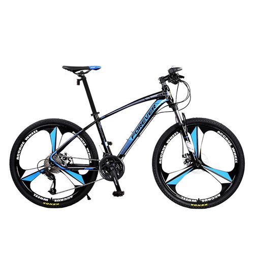 Bicicleta mtb-ht forever f26r1b, roti 26inch, cadru aluminiu 17, 27 viteze (negru/albastru)