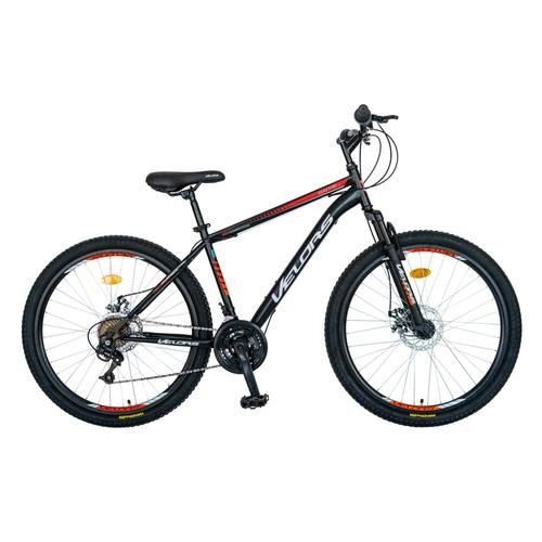 Bicicleta mtb-ht velors v2709a, 18 viteze, roti 27.5inch, cadru 18inch, frane pe disc (negru/rosu) 