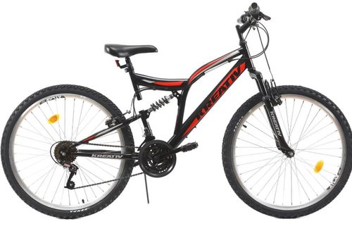Bicicleta mtb kreativ 2641, cadru 18inch (negru/rosu)