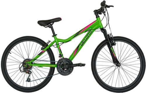 Bicicleta mtb velors v2451a, roti 24inch, cadru 17inch (verde)