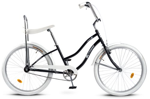 Bicicleta oras carpat liberta c2694a, roti 26inch, frane v-brake, cadru otel 18inch (negru/alb)