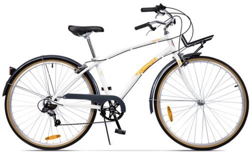 Bicicleta pegas popular alu 16 7s, cadru 16inch, roti 28inch, 7 viteze (alb)