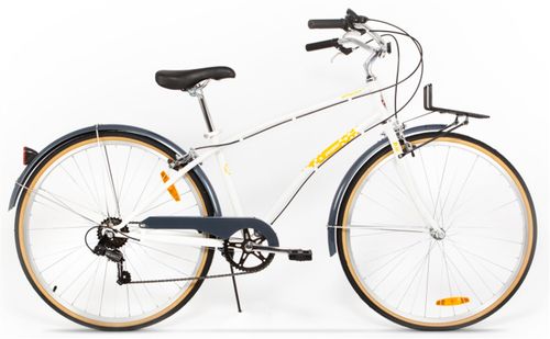 Bicicleta pegas popular, cadru 16inch, roti 28inch, 7 viteze (alb)