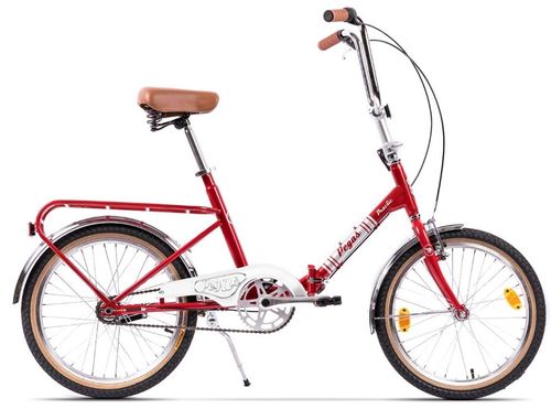 Bicicleta pegas practic retro, cadru 16inch, roti 20inch (rosu)