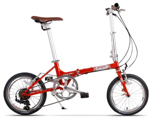 Bicicleta pegas teoretic 7s, pliabila, 7 viteze (portocaliu)