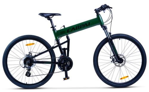 Bicicleta pliabila mtb-folding carpat hummer c2641s, 24 viteze, cadru aluminiu, roti 26inch, frane pe disc (verde)