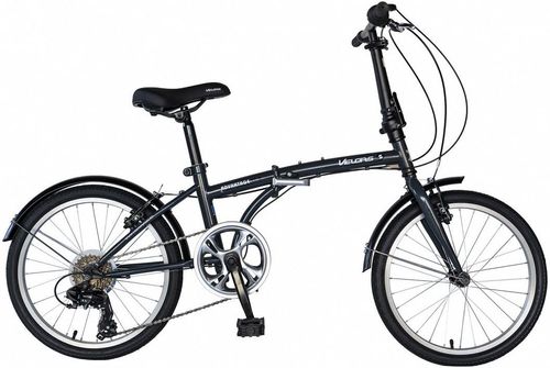Bicicleta pliabila velors advantage v2054b, roti 20inch, cadru otel 12inch, 6 viteze (negru/gri)