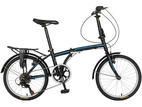 Bicicleta pliabila velors advantage v2054b, roti 20inch, cadru otel 13inch, 6 viteze (negru/albastru)