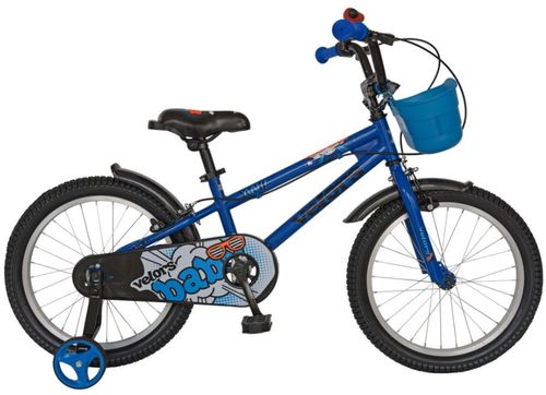 Bicicleta velors v1801a pentru copii 6-8ani, roti 18inch (albastru)