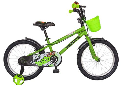 Bicicleta velors v1801a pentru copii 6-8ani, roti 18inch (verde)