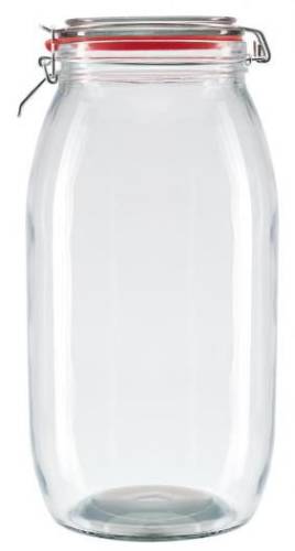 Borcan depozitare sticla + capac vanora vn-aer-6526, 5000 ml (transparent)