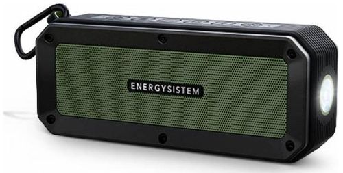 Boxa portabila energy sistem adventure, 10 w, bluetooth, rezistenta la apa si soc, lanterna (negru/verde)