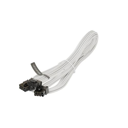 Cablu alimentare pci-e seasonic 12vhpwr, 2x 8-pin pci-e, 750 mm (alb)
