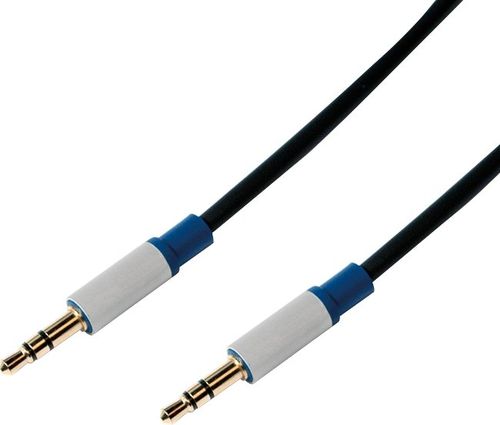 Cablu audio logilink basc15, jack 3.5 mm - jack 3.5 mm, 1.5 m (negru)