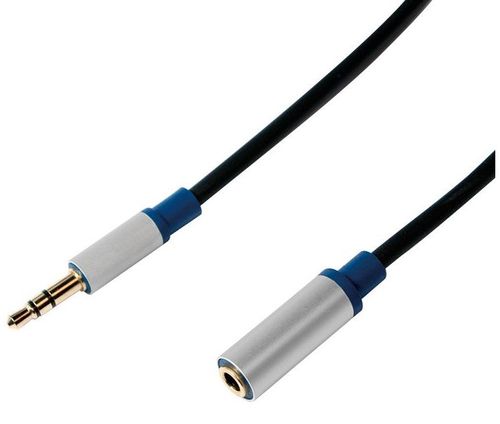 Cablu audio logilink base30, mufa tata 3.5 mm - mufa mama 3.5 mm, 3 m (negru)