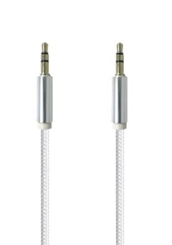 Cablu audio procell prauxcwh, jack 3.5 mm - jack 3.5 mm, 1 m (alb)