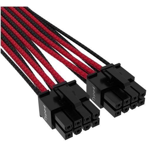 Cablu de alimentare corsair premium 12+4pin pcie gen 5 12vhpwr 600w , type 4, negru/rosu