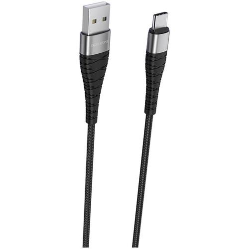 Cablu de date borofone bx32, usb la usb type-c, 1m, 5a, negru