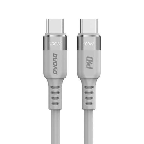 Cablu de date dudao lc5max, usb-c - usb-c, 100w, qc 3.0, 1 m, gri