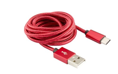 Cablu de date sbox fuity usb - type c, rosu