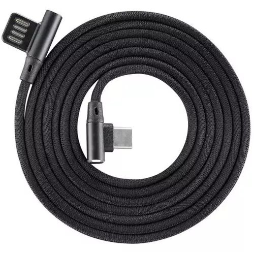 Cablu de date sbox, usb - type c, textil, 1.5 m, negru