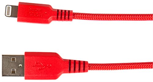Cablu de date super touch sth-0714, premium lightning mfi, 1m (rosu)