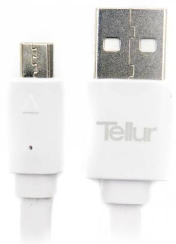 Cablu de date tellur tll155001, microusb, 1m (alb)