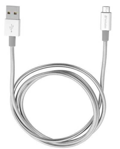 Cablu de date verbatim, micro usb, 1m (argintiu)