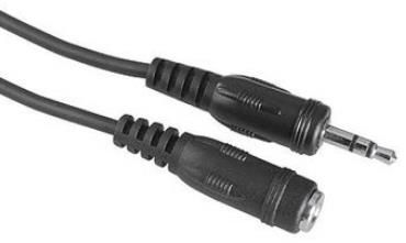 Cablu extensie jack 3.5 mm hama 30448, 2.5 m (negru)