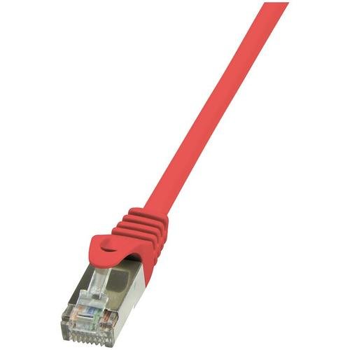 Cablu ftp logilink cat5e, cupru-aluminiu, 0.5 m, rosu, awg26, ecranat cp1024s
