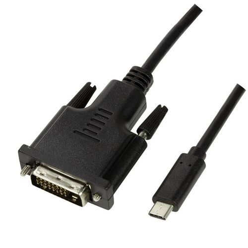 Cablu logilink ua0331, usb 3.1 type-c - dvi-d dl , 1.8m, full hd/60 hz (negru)