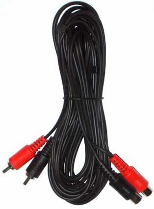 Cablu oem kpo2661-5, 2 x rca tata - 2 x rca mama, 5 m (negru)