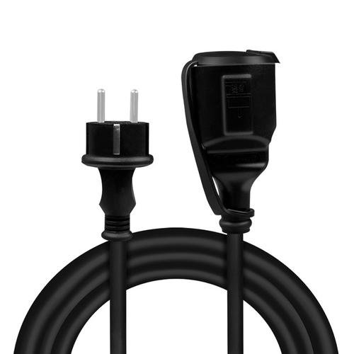 Cablu prelungitor logilink lps102, schuko, 5m, 250v / 16a, negru