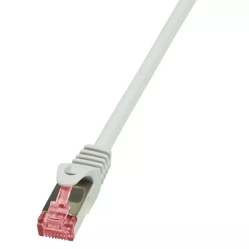 Cablu s/ftp logilink cat6, lszh, cupru, 0.25 m, gri, awg27, dublu ecranat cq2012s