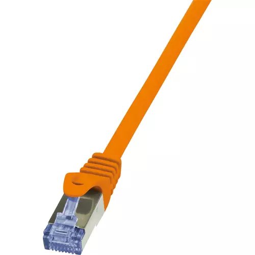 Cablu s/ftp logilink cat6a, lszh, cupru, 1 m, portocaliu, awg26, dublu ecranat cq3038s