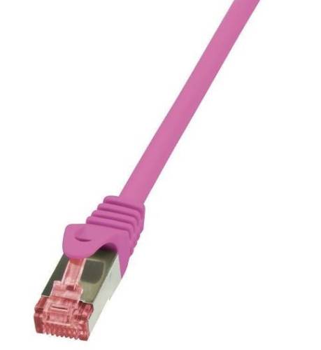 Cablu s/ftp logilink cq3089s, cat.6a, patchcord (roz)