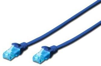 Cablu utp digitus dk-1512-0025/b, patchcord, cat.5e, 0.25m (albastru)