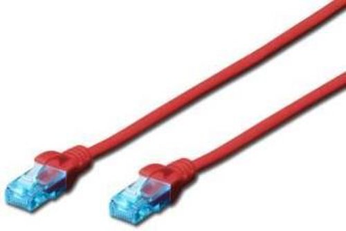 Cablu utp digitus dk-1512-0025/r, patchcord, cat.5e, 0.25m (rosu)