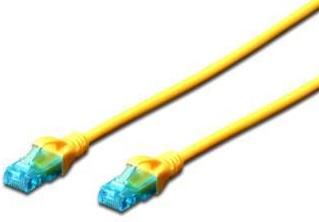 Cablu utp digitus dk-1512-0025/y, patchcord, cat.5e, 0.25m (galben)