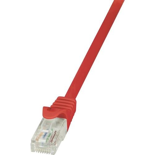 Cablu utp logilink cat5e, cupru-aluminiu, 1.5 m, rosu, awg26, cp1044u