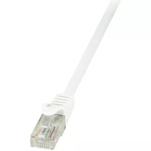 Cablu utp logilink cat6, cupru-aluminiu, 0.5 m, alb, awg24, cp2021u