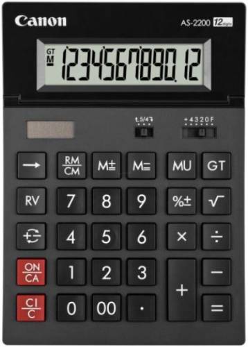 Calculator de birou canon as-2200 (negru)