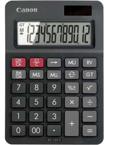 Calculator de birou canon as120 ii (negru) 